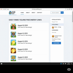 Family Island free energy daily updated links August 2025
