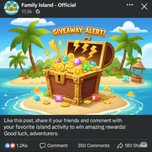 Family Island free energy links from Facebook